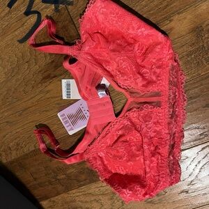 Savage X Fenty Vibrant Red Lace Bra